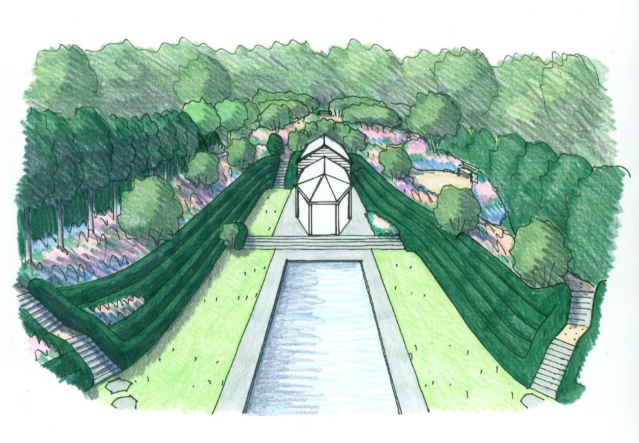 PERSPECTIVE D'ATELIER — DESSIN ORIGINAL